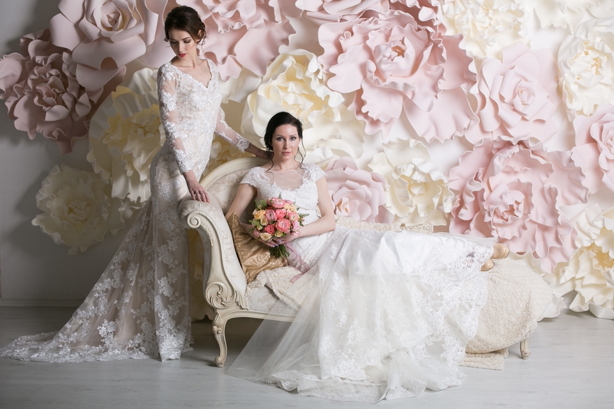 Свадебное платье Дианн. Силуэт Рыбка. Цвет Белый / Молочный. Вид 6