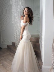 Свадебное платье Кейтлан. Силуэт Рыбка. Цвет Белый / Молочный. Вид 2