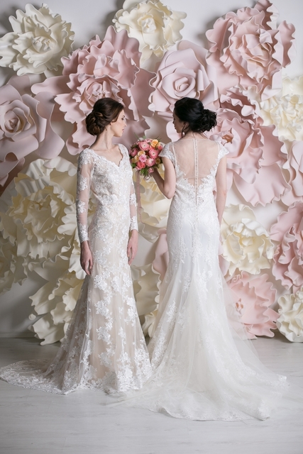 Свадебное платье Лакрес. Силуэт Рыбка. Цвет Белый / Молочный. Вид 8