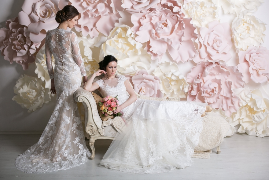 Свадебное платье Лакрес. Силуэт Рыбка. Цвет Белый / Молочный. Вид 9