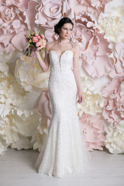 Свадебное платье Мерджори. Силуэт Рыбка. Цвет Белый / Молочный. Вид 2