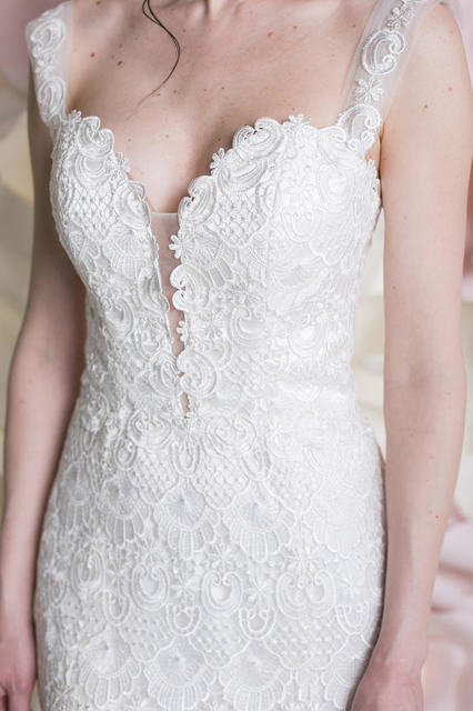 Свадебное платье Мерджори. Силуэт Рыбка. Цвет Белый / Молочный. Вид 3