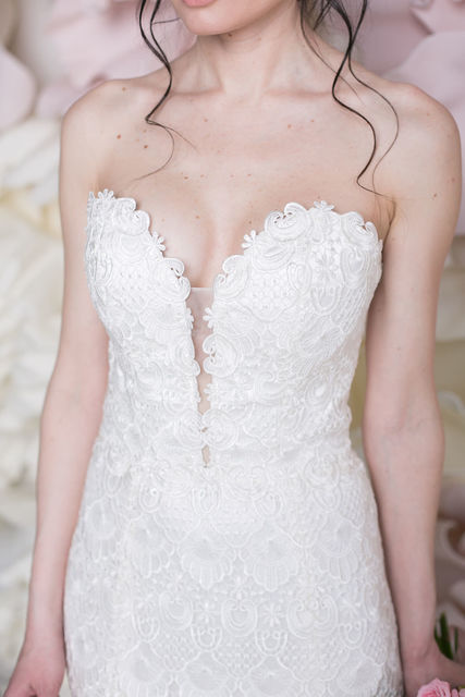 Свадебное платье Мерджори. Силуэт Рыбка. Цвет Белый / Молочный. Вид 4