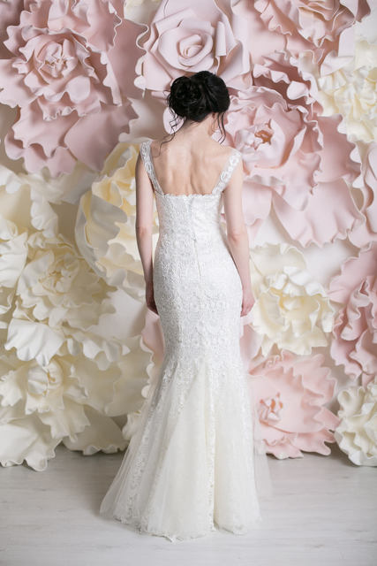 Свадебное платье Мерджори. Силуэт Рыбка. Цвет Белый / Молочный. Вид 5