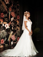 Свадебное платье Салима. Силуэт А-силуэт. Цвет Белый / Молочный. Вид 1