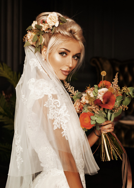 Свадебное платье Салима. Силуэт А-силуэт. Цвет Белый / Молочный. Вид 5