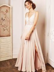 Свадебное платье Вилайя. Силуэт А-силуэт. Цвет оттенки Розового. Вид 2