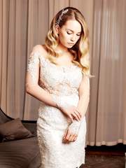 Свадебное платье Кифая. Силуэт Рыбка. Цвет Белый / Молочный. Вид 1