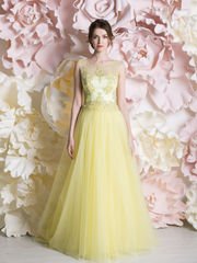 Свадебное платье Аурели. Силуэт А-силуэт. Цвет Золото. Вид 2