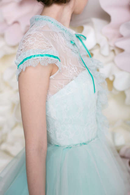 Свадебное платье Жозефин. Силуэт А-силуэт. Цвет Голубой / Синий. Вид 5