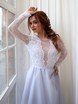 Свадебное платье Лейла. Силуэт А-силуэт. Цвет Белый / Молочный. Вид 4