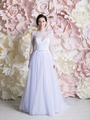 Свадебное платье Силайн. Силуэт А-силуэт. Цвет Лавандовый / Фиолетовый. Вид 1