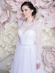 Свадебное платье Силайн. Силуэт А-силуэт. Цвет Лавандовый / Фиолетовый. Вид 2