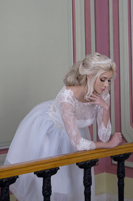 Свадебное платье Рада. Силуэт А-силуэт. Цвет Белый / Молочный. Вид 5