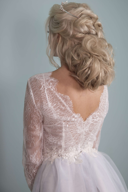 Свадебное платье Рада. Силуэт А-силуэт. Цвет Белый / Молочный. Вид 8