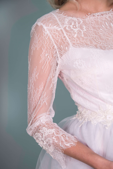 Свадебное платье Рада. Силуэт А-силуэт. Цвет Белый / Молочный. Вид 9