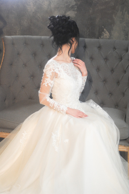 Свадебное платье Биатриче. Силуэт А-силуэт. Цвет Белый / Молочный. Вид 6