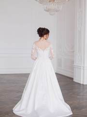 Свадебное платье Грейс. Силуэт А-силуэт. Цвет Белый / Молочный. Вид 2