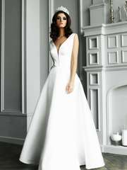 Свадебное платье Грэйнн. Силуэт А-силуэт. Цвет Белый / Молочный. Вид 1