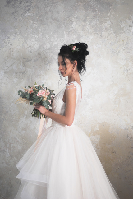 Свадебное платье Розабелла. Силуэт Пышное. Цвет Белый / Молочный. Вид 3