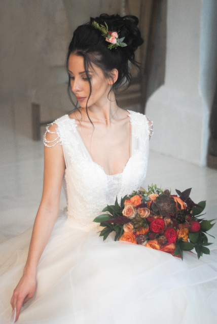 Свадебное платье Розабелла. Силуэт Пышное. Цвет Белый / Молочный. Вид 4