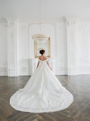 Свадебное платье Татьяна. Силуэт А-силуэт. Цвет Белый / Молочный. Вид 1