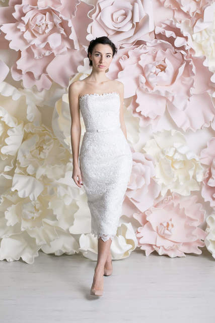 Свадебное платье Гвинел. Силуэт Прямое. Цвет Белый / Молочный. Вид 2