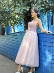 Свадебное платье Камелия. Силуэт А-силуэт. Цвет Белый / Молочный, оттенки Розового. Вид 2