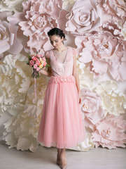 Свадебное платье Мэрион. Силуэт filter_ silhouette. Цвет Белый / Молочный, оттенки Розового. Вид 1