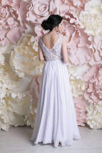 Свадебное платье Ивет. Силуэт Прямое. Цвет Белый / Молочный. Вид 5