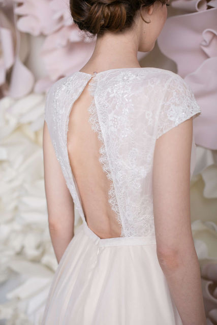 Свадебное платье Мегейн. Силуэт А-силуэт. Цвет Белый / Молочный. Вид 2