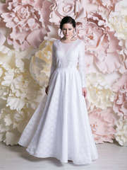 Свадебное платье Нинет. Силуэт А-силуэт. Цвет Белый / Молочный. Вид 2