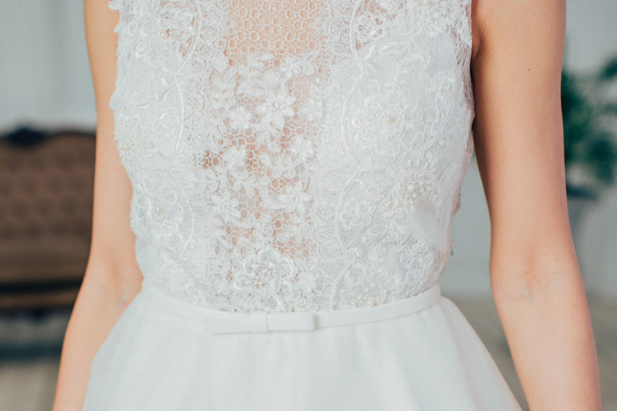 Свадебное платье Симоне. Силуэт Пышное, А-силуэт. Цвет Белый / Молочный. Вид 8