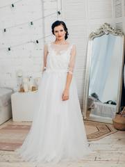 Свадебное платье Олайма. Силуэт А-силуэт. Цвет Белый / Молочный. Вид 1