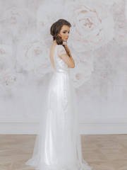 Свадебное платье Лина. Силуэт А-силуэт. Цвет Белый / Молочный. Вид 2