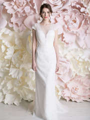 Свадебное платье Мариз. Силуэт Прямое. Цвет Белый / Молочный. Вид 1