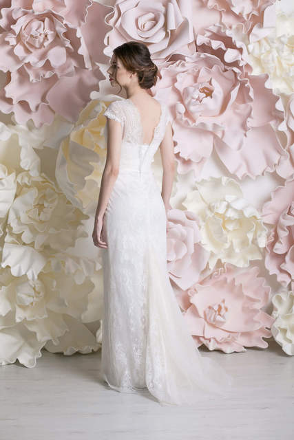 Свадебное платье Мариз. Силуэт Прямое. Цвет Белый / Молочный. Вид 4