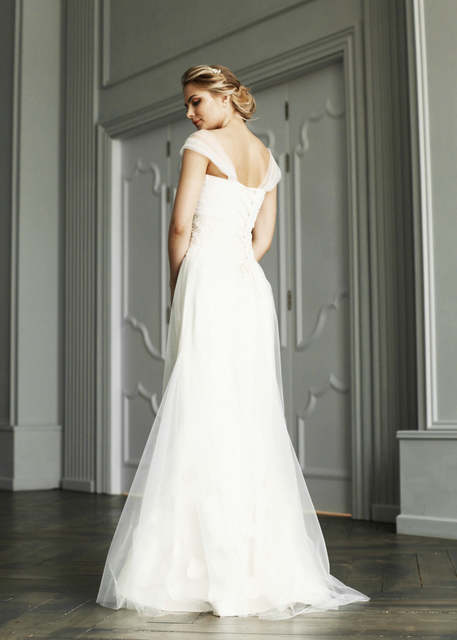 Свадебное платье Роси. Силуэт Рыбка. Цвет Белый / Молочный. Вид 2