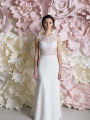 Свадебное платье Селестина. Силуэт Рыбка. Цвет Белый / Молочный. Вид 1