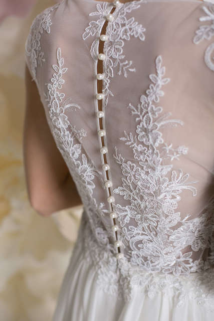 Свадебное платье Селестина. Силуэт Рыбка. Цвет Белый / Молочный. Вид 7