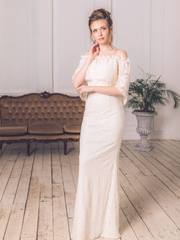 Свадебное платье Тейна. Силуэт Рыбка. Цвет Айвори / Капучино. Вид 2