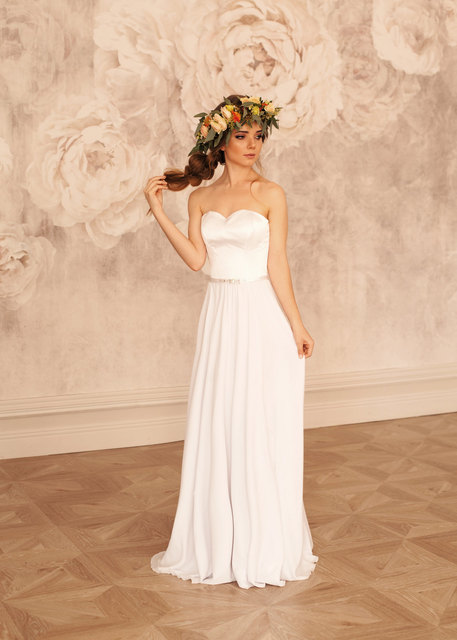 Свадебное платье Элли. Силуэт Прямое. Цвет Белый / Молочный. Вид 7