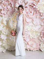 Свадебное платье Бернадет. Силуэт Прямое. Цвет Белый / Молочный. Вид 1