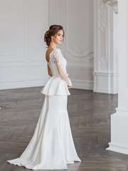 Сведебное платье Веста. Силуэт А-силуэт. Цвет Белый / Молочный. Вид 2