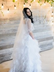 Свадебное платье 091. Силуэт Пышное, А-силуэт. Цвет Белый / Молочный. Вид 2