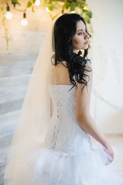 Свадебное платье 091. Силуэт Пышное, А-силуэт. Цвет Белый / Молочный. Вид 5