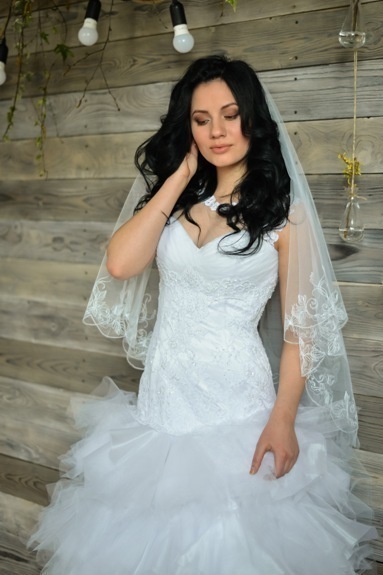 Свадебное платье 091. Силуэт Пышное, А-силуэт. Цвет Белый / Молочный. Вид 6