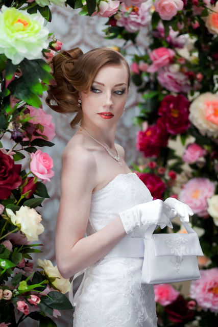 Свадебное платье 126. Силуэт Рыбка. Цвет Белый / Молочный. Вид 3