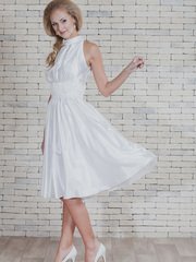 Свадебное платье 153. Силуэт А-силуэт. Цвет Белый / Молочный. Вид 1