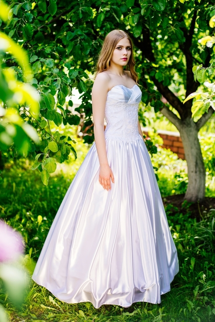 Свадебное платье 193. Силуэт Пышное, А-силуэт. Цвет Белый / Молочный. Вид 1